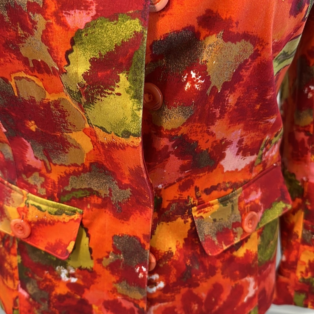 Chico’s Colorful Button-Front Jacket - Picture 3 of 13